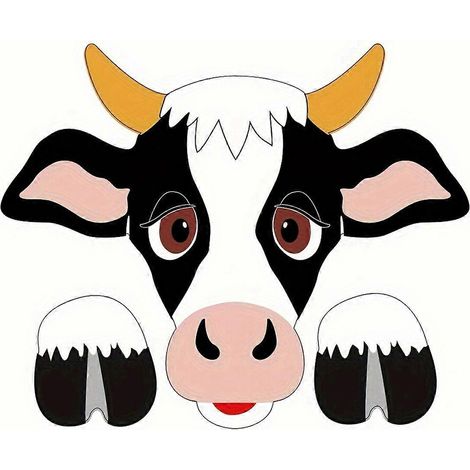 Décoration de clôture en forme de vache 3D, adorable animal de ferme - (1/5)
