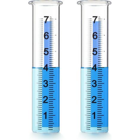 Tubes de remplacement pour pluviomètre en plastique, 2 pièces de 7 pouces (environ 17,8 cm) Tubes de remplacement pour pluviomètre en plastique pour jardins de terrasse et maisons extérieures Gel, col (1/3)