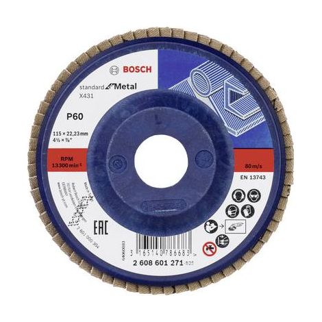 BOSCH 2608601271 PLATEAU À LAMELLE X431 STANDARD FOR METAL 115 X 23 MM 60 (1/2)