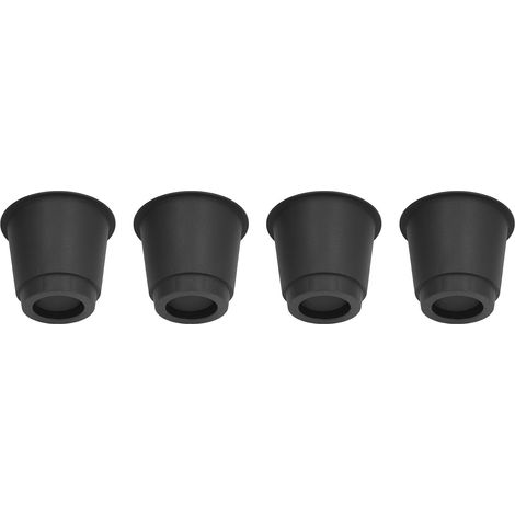 Set mit 4 schwarzen Möbelfüßen aus Kunststoff, 12,7 cm (5 Zoll), robust und stapelbar. (1/5)