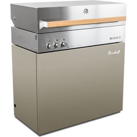 Flammkraft Block D Gasgrill Gen. 5 Taupe 16 kW 75 bis 900°C BBQ Grill Gas (1/6)