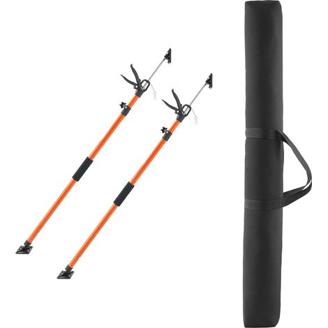 Mophorn Barra de soporte ajustable para elevador de armarios, 2 unidades, longitud regulable de 116 a 290cm, telescópica de acero ligera, capacidad 70 kg para instalación de armarios y paneles (1/5)