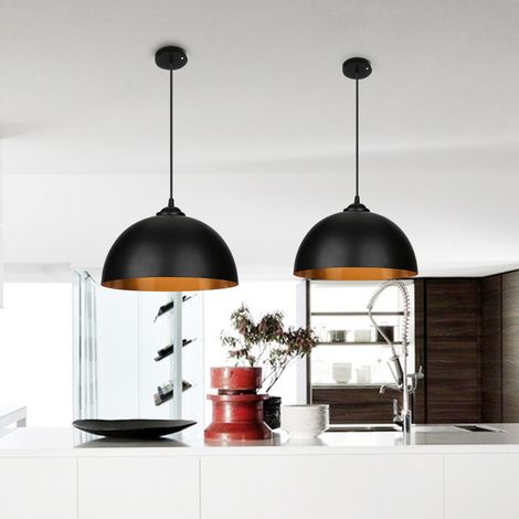 SWANEW 2x lampada a sospensione paralume cucina lampada a sospensione design lampada a sospensione appesa (1/5)