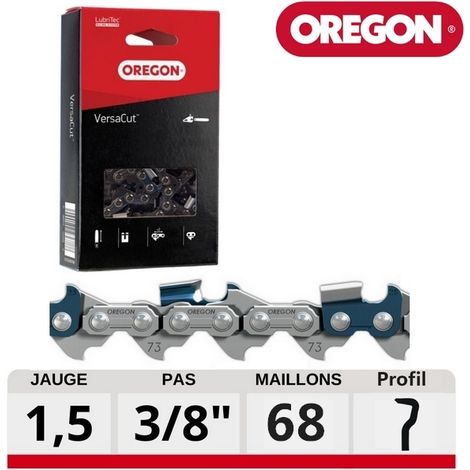 Chaîne tronçonneuse Oregon S-70 3/8 - 1.5 mm - 62 maillons