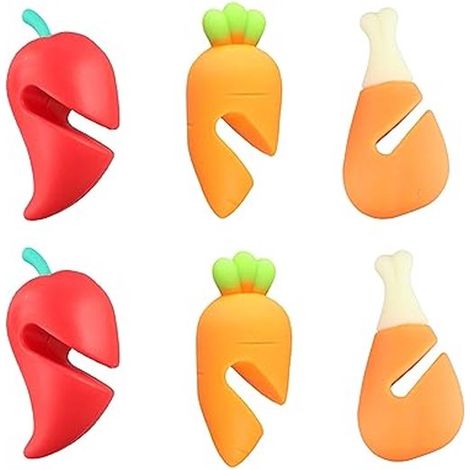 Protectores de tapa antiderrame - 6 protectores de silicona para tapas de utensilios de cocina (1/5)