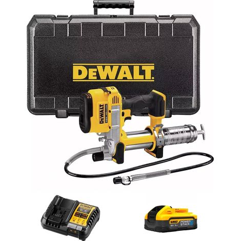 Pistola per il grasso DeWALT DCGG571H1K (1 x 5,0 Ah Powerstack + DCB1104 + Maletín de transporte) (1/5)