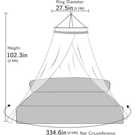 QORVA-Moustiquaire,Baldaquin Rond Double Dentelle Princesse,Grande dôme Moustiquaire lit Double pour Sans poinçon,Princesse Tente de Bébé Fille Enfant Adulte, Lit Limple au Lit King Size(Vert)-Fei Yu