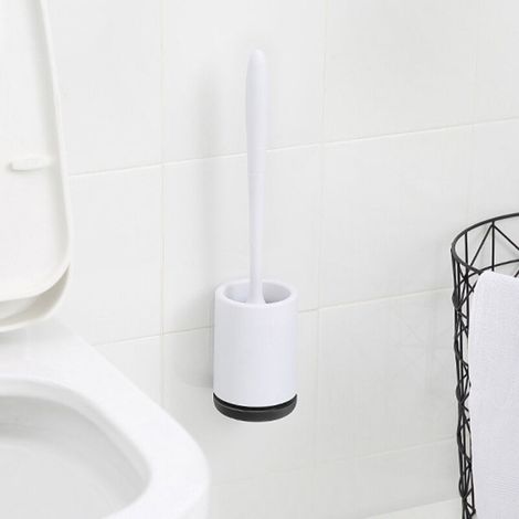 Toilettenbürste, Haushaltsbürste, langer Griff, Silikon-Haushaltsbürste (Wandmontage)
