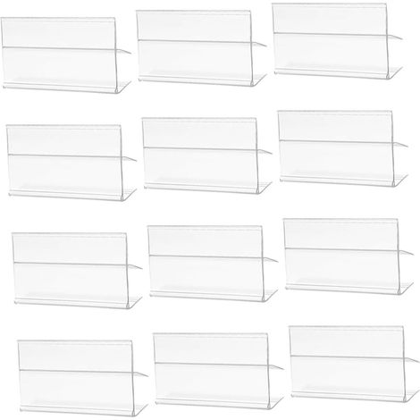 PRETYZOOM Lot de 50 porte-étiquettes en PVC pour étagères (1/5)