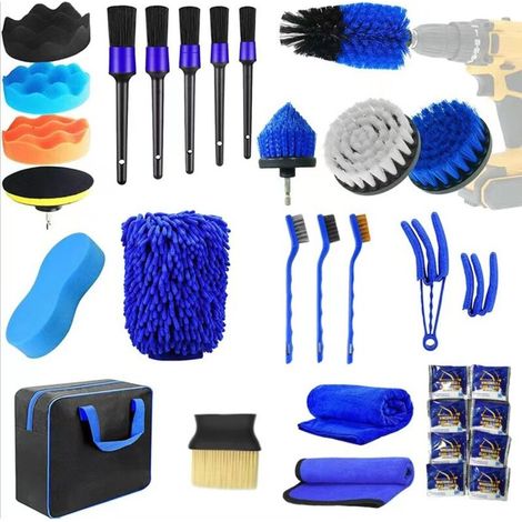 Ensemble de 32 brosses de nettoyage pour voiture (1/5)