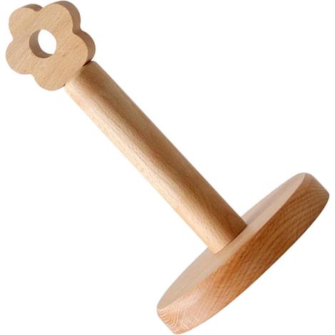 Porte-rouleau de papier essuie-tout en bois de hêtre, support vertical (1/5)