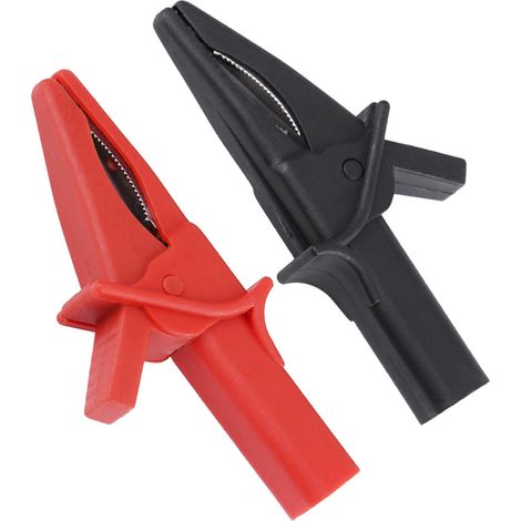 2 pinces crocodile type grand dauphin HT18A DSO3064 rouge et noir pour oscilloscope, lot de 2 (1/5)