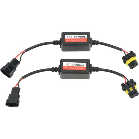 Adaptador decodificador Canbus para faros LED, 2 piezas, para zócalos 9005, 9006 y 9012. Soluciona fallos en los faros LED. Fácil instalación. (1/5)