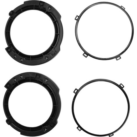 Kit de fixation de phare rond de 7 pouces avec anneau métallique noir, remplacement pour Jeep Wrangler JK 2007 à 2017 (1/5)