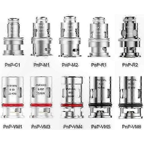 5er-Pack PnP-X Verdampferköpfe für Drag S, Vinci X, Argus MTL - H80, VM, TM, R-Serie kompatibel (VM4 0,6 Ohm)