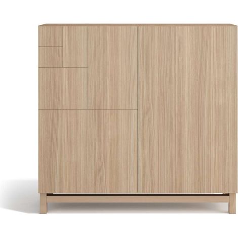 Zapatero 2 puertas modelo 513 acabado nogal oscuro, 90x90x27 (alto x ancho x fondo) (1/4)