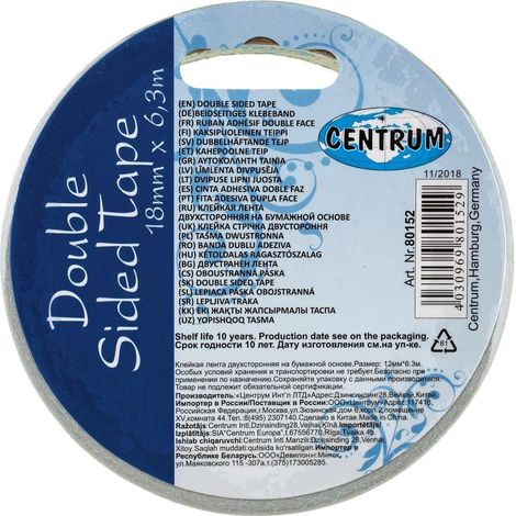 Doppelseitiges Büroklebeband 18 mm x 6,3 m 80152