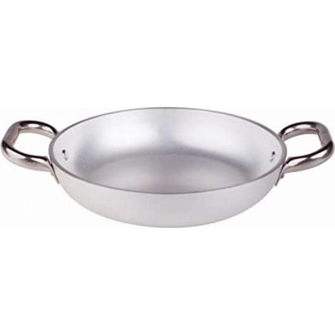 Pentole Agnelli Linea Alluminio 5 mm Tegame Radiante con Due Maniglie Inox, Argento, 20 cm (1/3)
