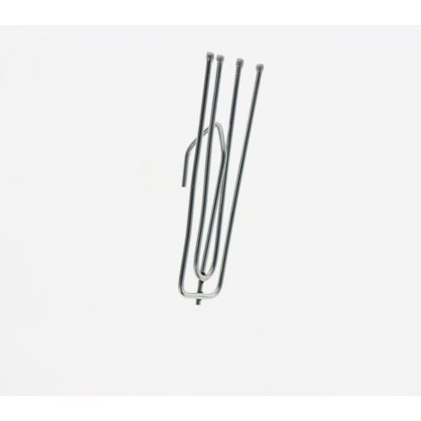 Lot de 10 agrafes pour rideaux avec 4 broches et tête flamande de 75mm en Acier Zingué - Boulet (1/5)