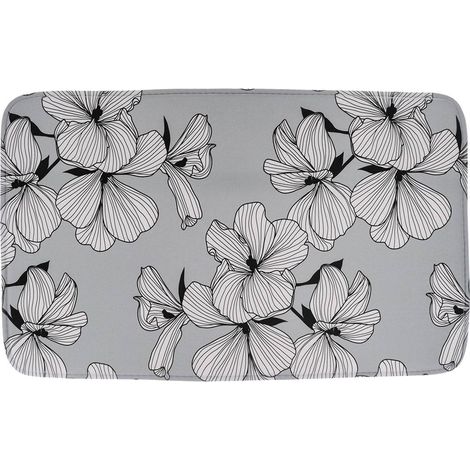 Tappeto in microfibra stampata 45x75 cm - grigio ecrin - Tendance