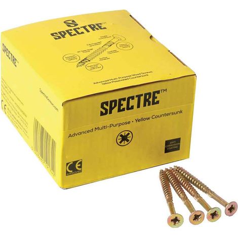 ForgeFix SPE425Y Spectre Screw PZ Compatible CSK ZYP 4.0 x 25mm (Box 200) FORSPE425Y