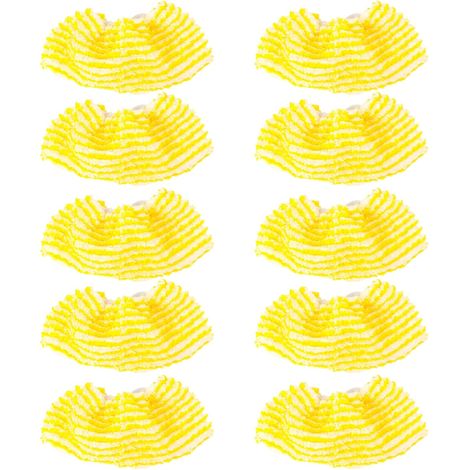 CCYKXALot de 10 Bonnettes en Microfibre, Compatible avec Kar-cher EasyFix SC 2 SC 3 SC 4 SC 5 Deluxe, Accessoires Rechange pour Balai Vapeur, Serpillière (1/5)