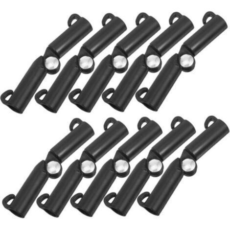 10 Pièces accessoires de jardinage tomate les soutiens de plein air concombre enjeux extrait de film boucle en forme de plante clip plante pinces à treillis clip de tige abdos Noir 11mm