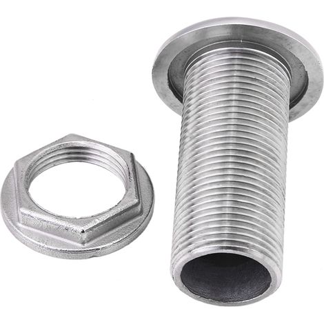 Raccord fileté traversant 1 pouce inox 316 marine, raccord cannelé pour tuyau de vidange bateau, embout pompe, quincaillerie nautique résistante corrosion (1/5)