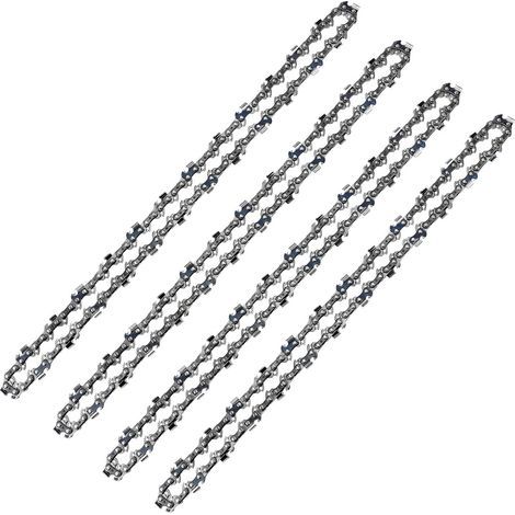 Catena per motosega a 52 maglie, passo LP da 3/8", calibro 050" (1,3 mm), a basso contraccolpo, confezione da 4 catene di trasmissione per motosega a 52 maglie per barre guida da 14" (35 cm). (1/5)