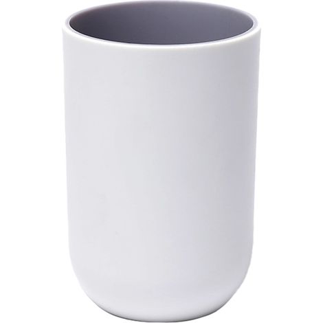 Gobelet Réutilisable - Gobelet à Brossage Dentaire - Pour Adultes et Enfants - 350 ml - PP + TPR - Gris - 1 Pièce (1/3)
