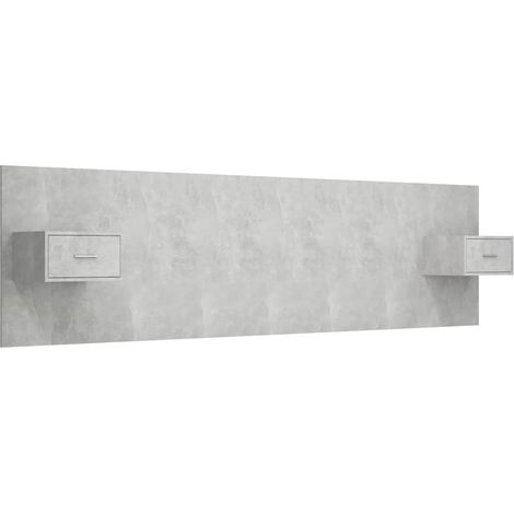 Maison Exclusive - Cabecero de cama y mesitas madera contrachapad