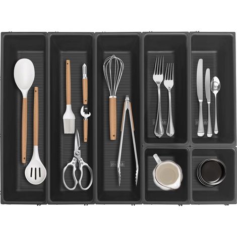 Besteckschubladen-Organizer, verstellbar, modulares Design, Einsatz (1/5)