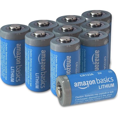 Lot de 10 piles au lithium CR123A 3 V, durée de conservation de 10 ans (1/5)