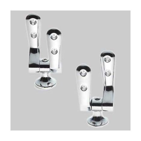 COPPIA CERNIERA FISSA  Cromata     MADE IN ITALY