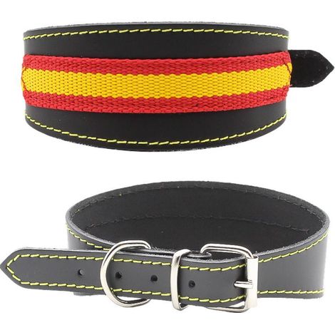MAPEL collar bandera españa 48cm 622171 galgo , Collar de cuerpo para galgos 47 cm Mapel.
- Collar para galgos de 47 cm de longitud fabricado en cuero de alta calidad, con diseño d (1/4)