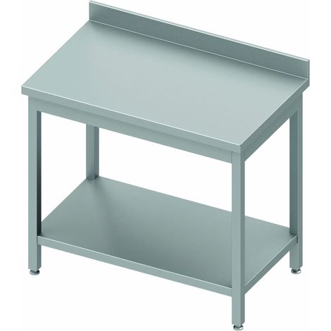Table Inox avec Etagère & Dosseret - Gamme 600 - Stalgast