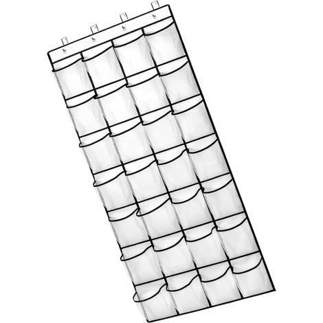 Wandorganizer mit 28 Fächern – atmungsaktives Netzgewebe – weiß – Schuhe/Accessoires (1/5)