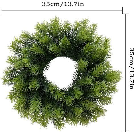 Guirlande De Pin Artificiel - 35 Cm - Pour Porte Fenêtre Mur Extérieur Intérieur - Décoration De Noël (1/5)