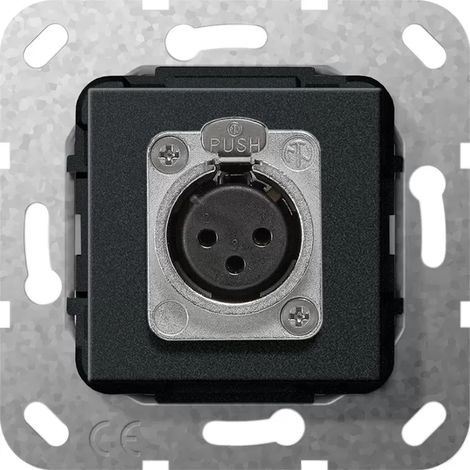 Gira XLR-Buchse D-Serie Einsatz Schwarz m [566710], 5667 10 (1/2)