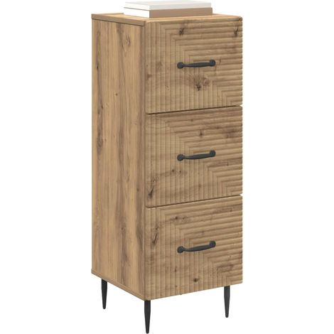 Maison Exclusive - Mobile con Cassetti Rovere Artigianale 33 x 34,5 x 89,5 cm