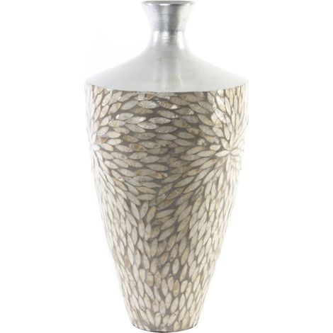Bambus Vase Nacar 25x25x50.5 natürlicher grauer Mosaik Nacar Bambus Multikolor -Material Farb Vase Details der Familie (1/4)