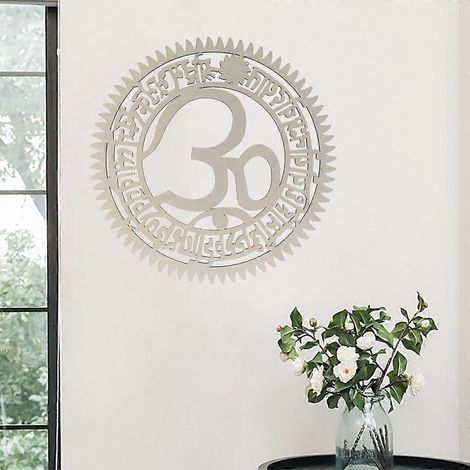 Ornements suspendus en bois avec incantations - Panneau rond - Fournitures de décoration (1/4)