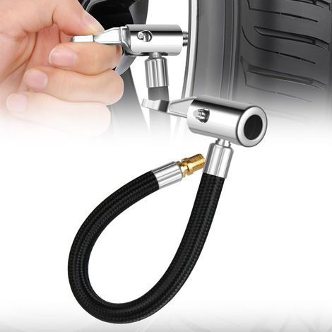 25CM Tuyau de gonflage Pneu Voiture, Flexible Adaptateur de Tuyau de gonflage de Pneu de Voiture Pompe, Tuyau de Gonflage de Pneu Adaptateur (1/5)