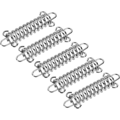 Sollbry Zelt-Federschnalle, schwere Ausführung, Seilspanner aus Edelstahl, Zubehör für Markisenplanen, Metallhalterungen, 5 Stück (1/5)