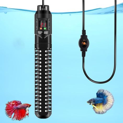 Chauffage pour Aquarium (15-34 °C), thermoplongeur réglable pour Aquarium 100-300 W, Chauffage à Thermostat pour Aquariums et bassins à Poissons (100W) (1/5)