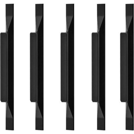 (10 Pieces) European Aluminum Alloy Handles for Kitchen Cabinets, Wardrobe Handles, Total Length 160mm, Hole Distance 9\ (1/5)