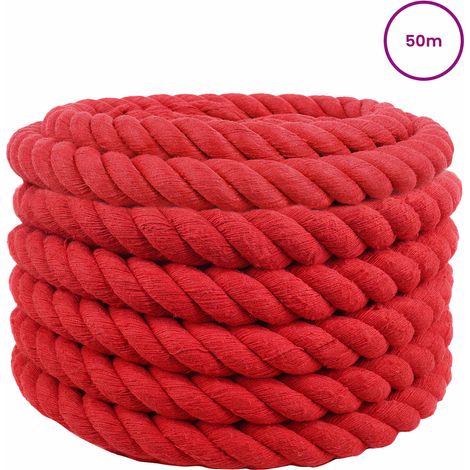 vidaXL Rope Red 3 x 3 x 5000 cm Cotton