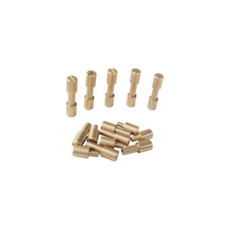 QORVA-Laiton Boulons Rivets Couteaux Maker Pivot Pin Attaches DIY Couteau Poignée Goujons Vis Pack de 10 pièces 6mm