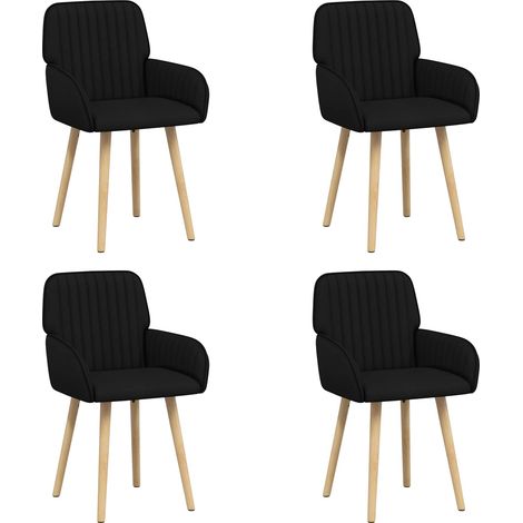 Esszimmerstühle 4 stk. Stoff Schwarz 56,5 x 50 x 87,5 cm vidaXL (1/5)