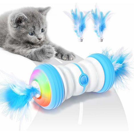 royaluxe - Jouet de chat électrique interactif automatique auto-rotatif jouets de chat intelligents plume avec USB rechargeable et coloré lumières LED jouets pour chats (1/4)